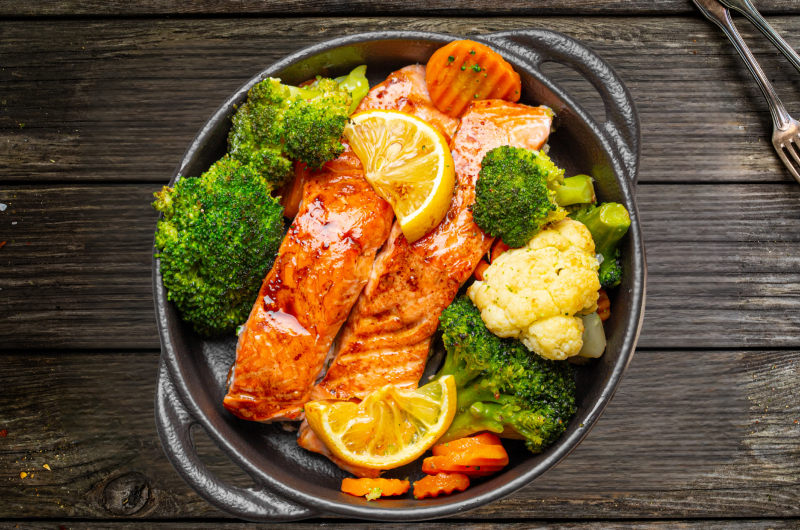 Grilled Salmon with Lemon-Herb Glaze