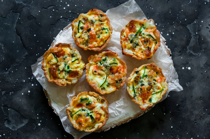 Mini Quiches with Salmon