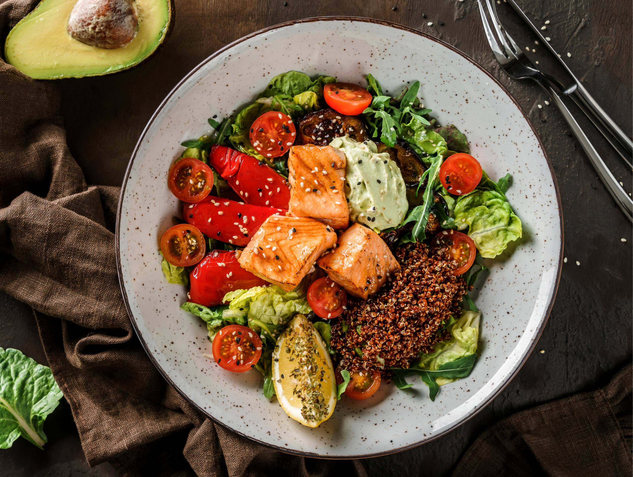 Healthy Salmon Quinoa Bowl